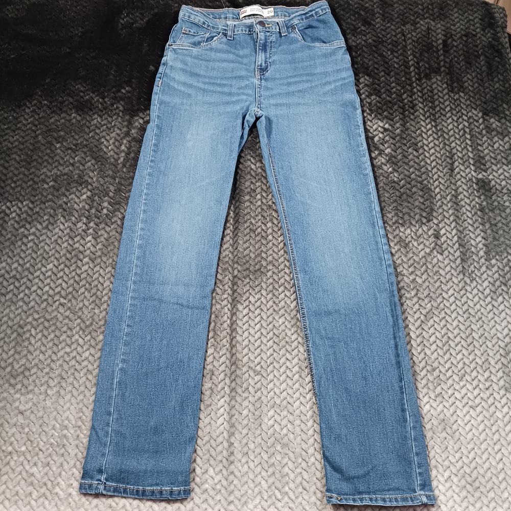Levi's 514 Jean Boy 20 Blue Cotton Denim Straight Performance Streetwear Stretch